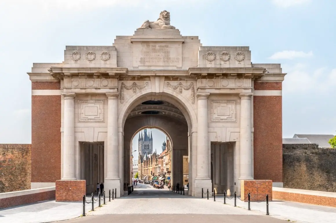 Menin Gate memorial in Ypres, Belgium