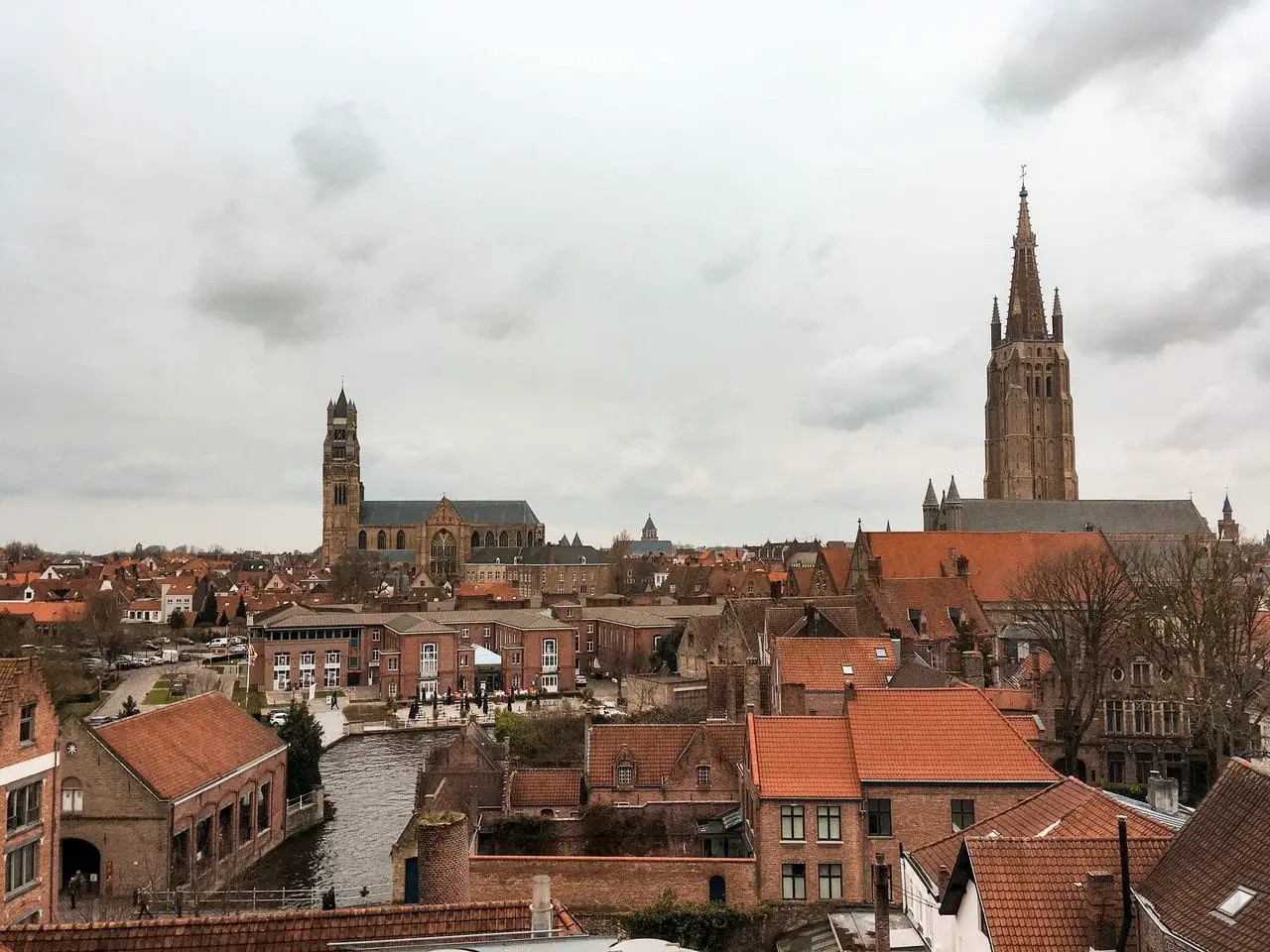 View from tour of De Halve Maan Brewery in Bruges Belgium