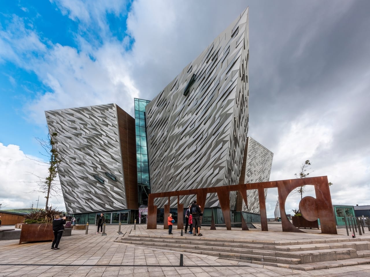 Visiting the Titanic Belfast museum.