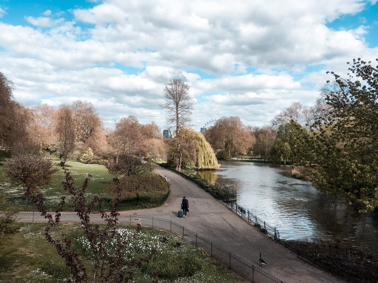 St James' Park in London, England in April 2020