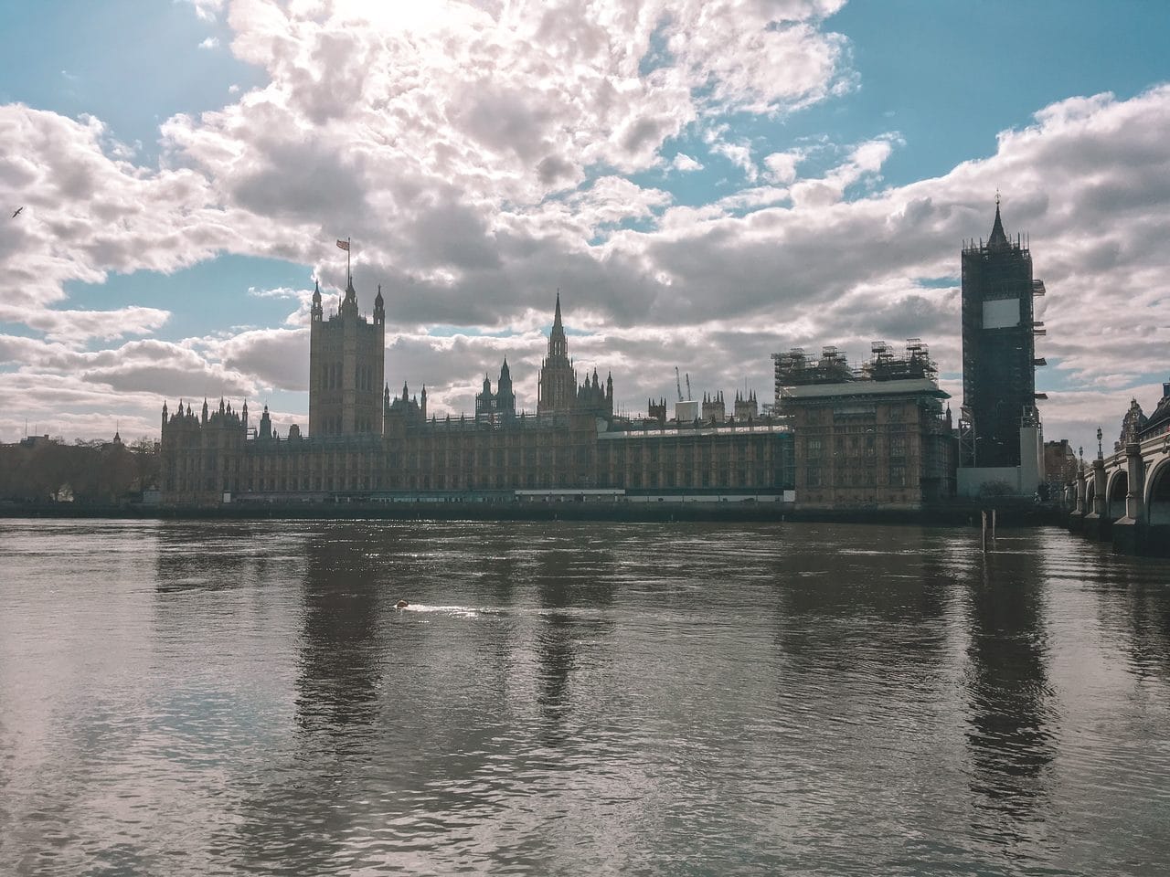 Houses of Parliament in London, England, in April 2020