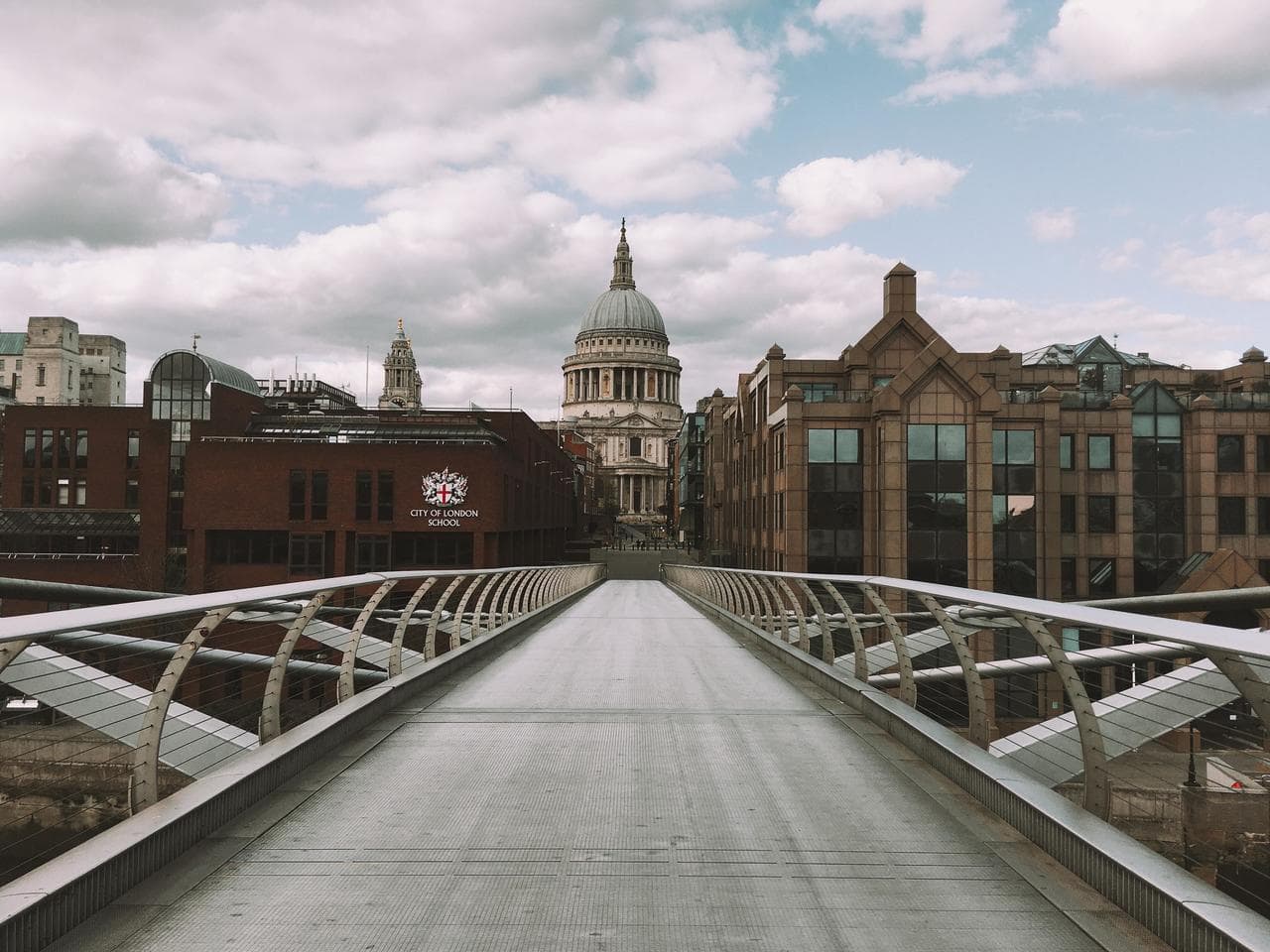 St Paul's Cathedral from Millenium Bridge, London