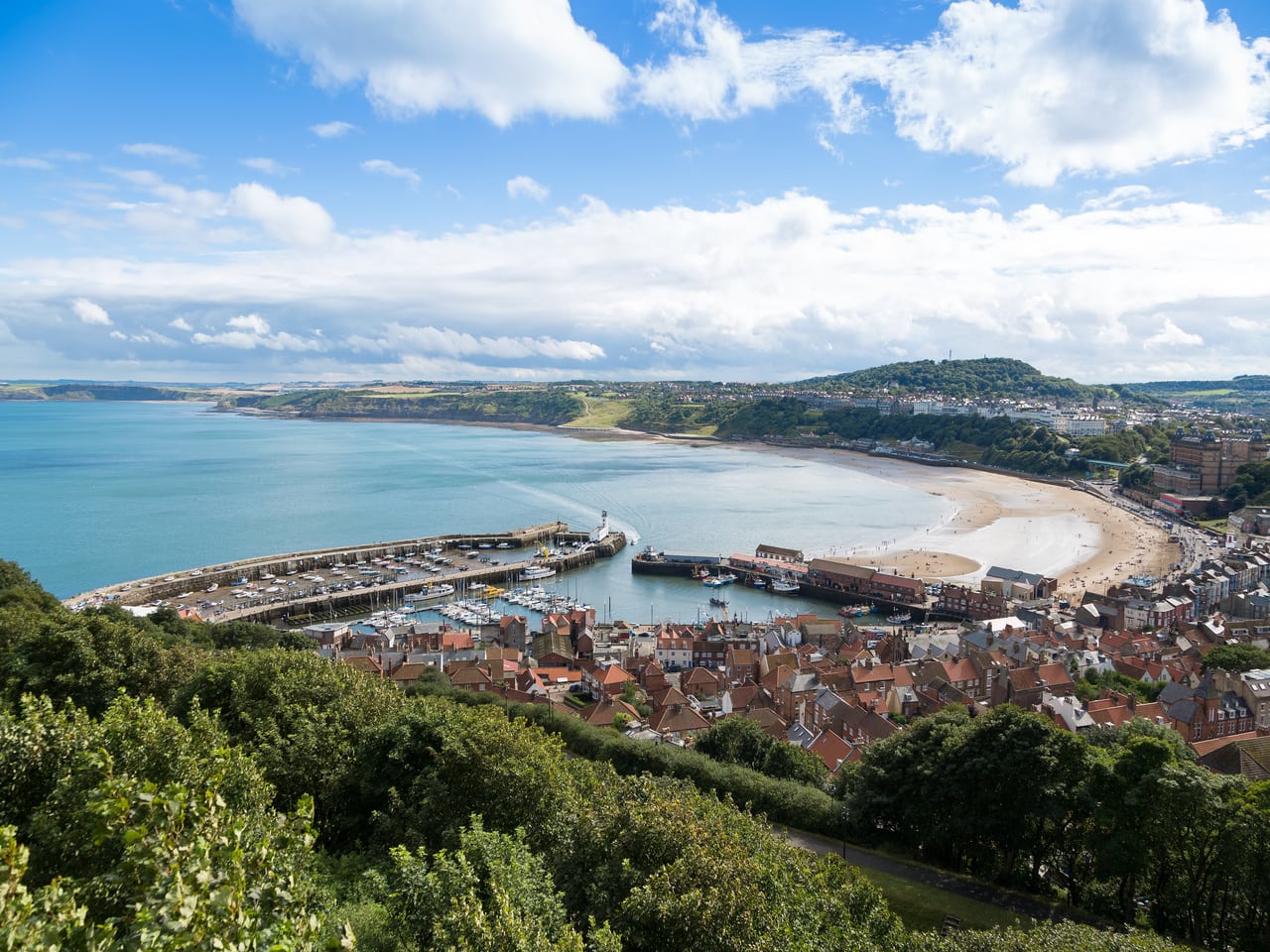 The coastal town of Scarborough in North Yorkshire - one of the great days out with kids.