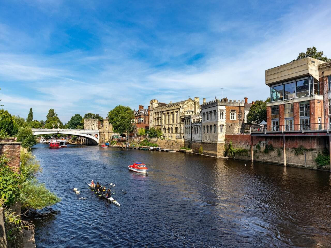 Rowing on the river at York, England.