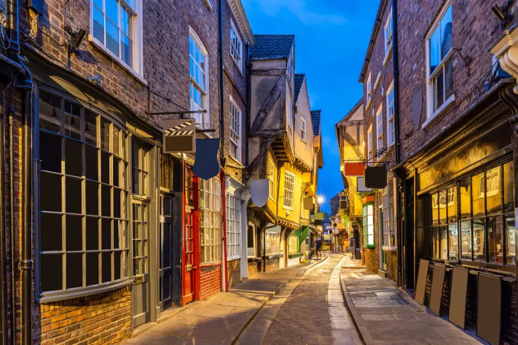 York Shambles shopping street, the inspiration behind Diagon Alley in Harry Potter