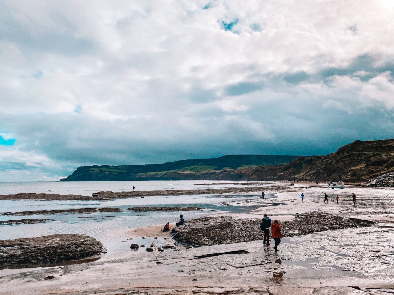 The beach at Robin Hood's bay in the UK