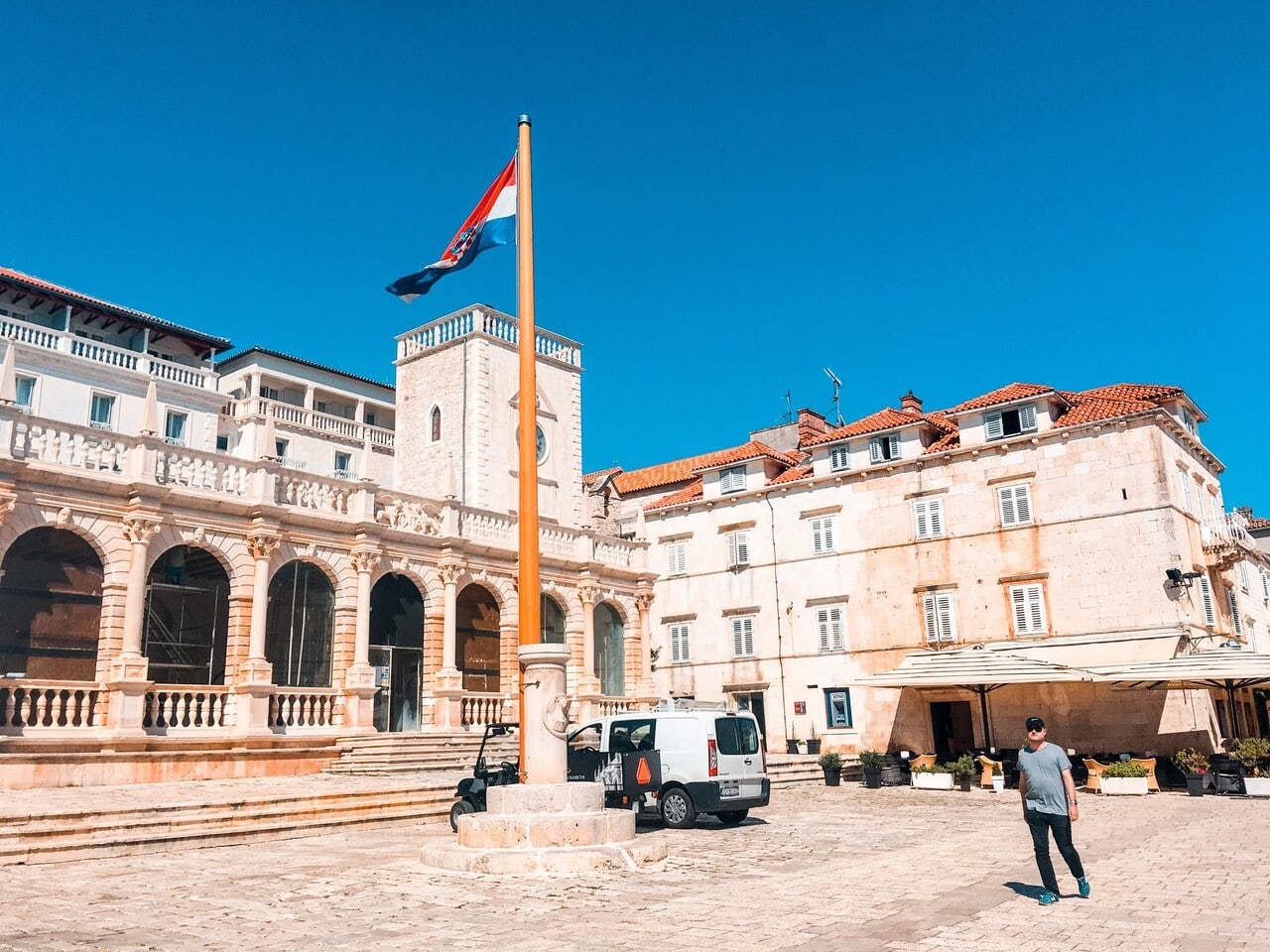 Hvar town square on Hvar Island