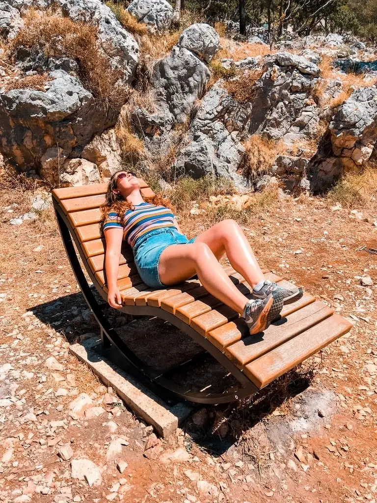 Sunbathing during one day in Hvar Croatia