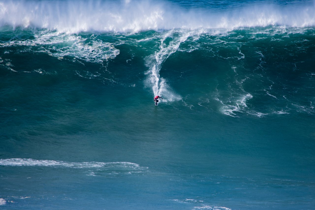 Big wave surfing Nazare