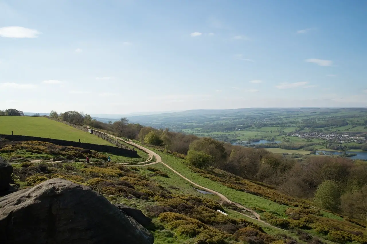 View from the top of Otley Chevin in Otley, Yorkshire