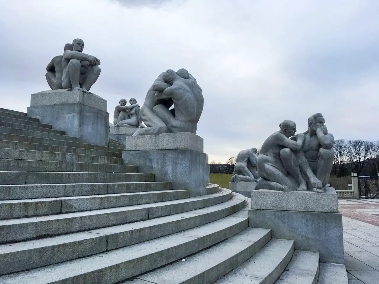 The Vigeland Sculpture Park in winter