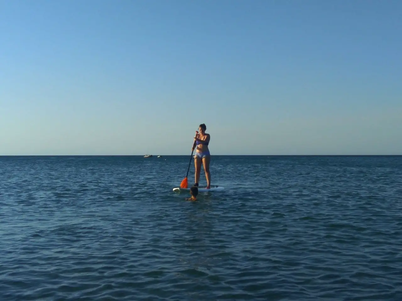 Stand up paddleboarding in summer