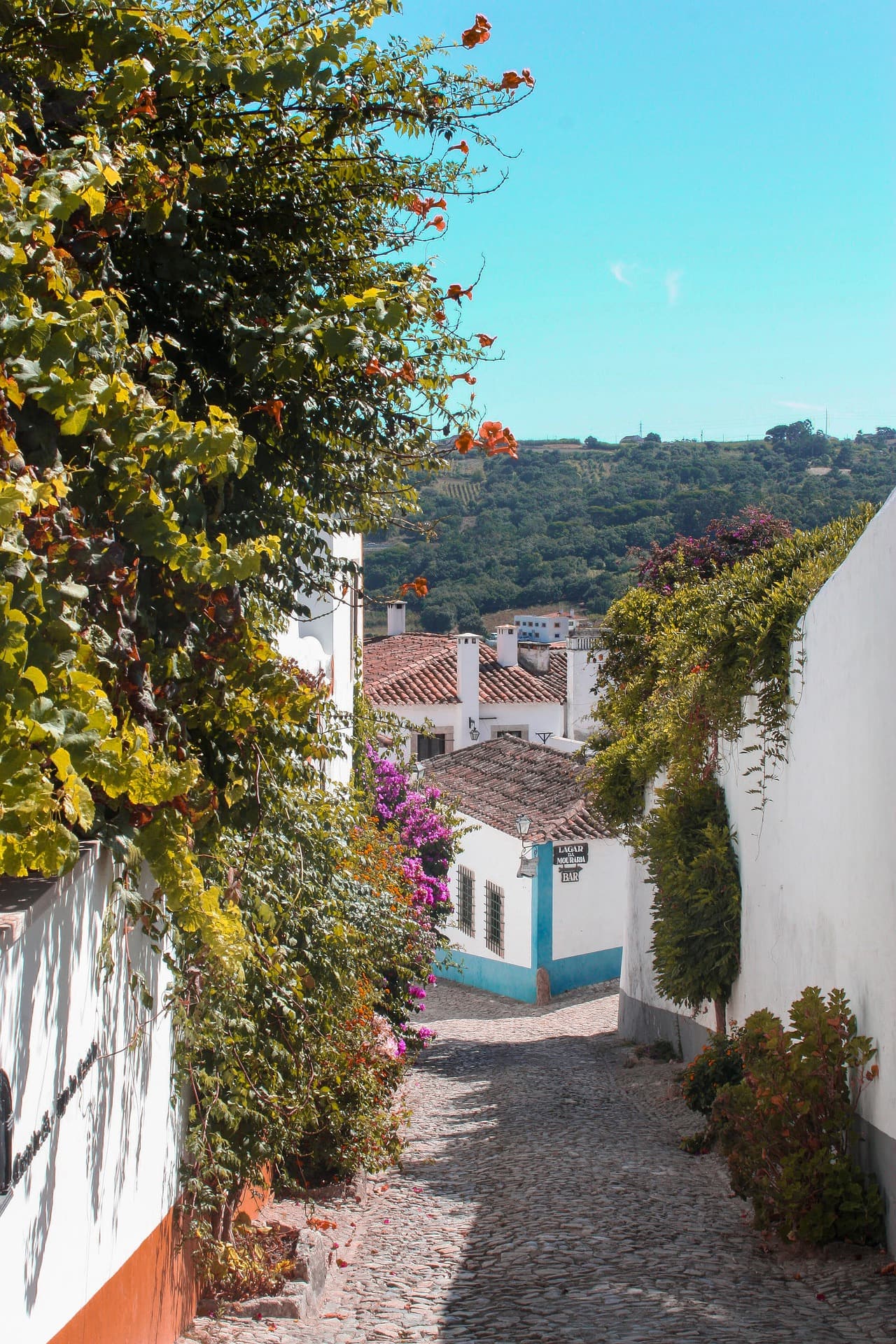 Wandering the cobbles streets of Obidos - one of the best things to do in the town.