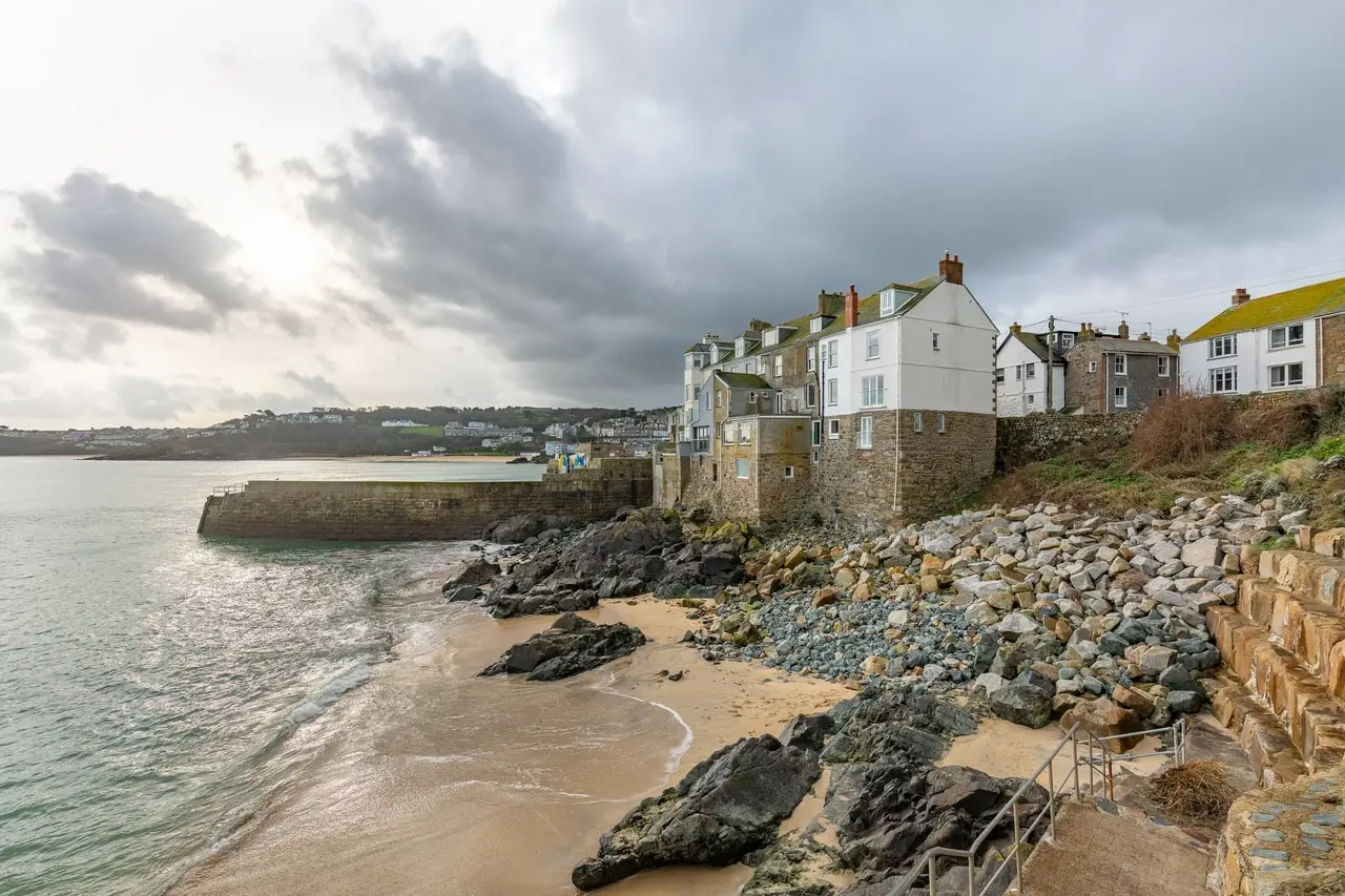 Rocky beaches in St Ives, Cornwall