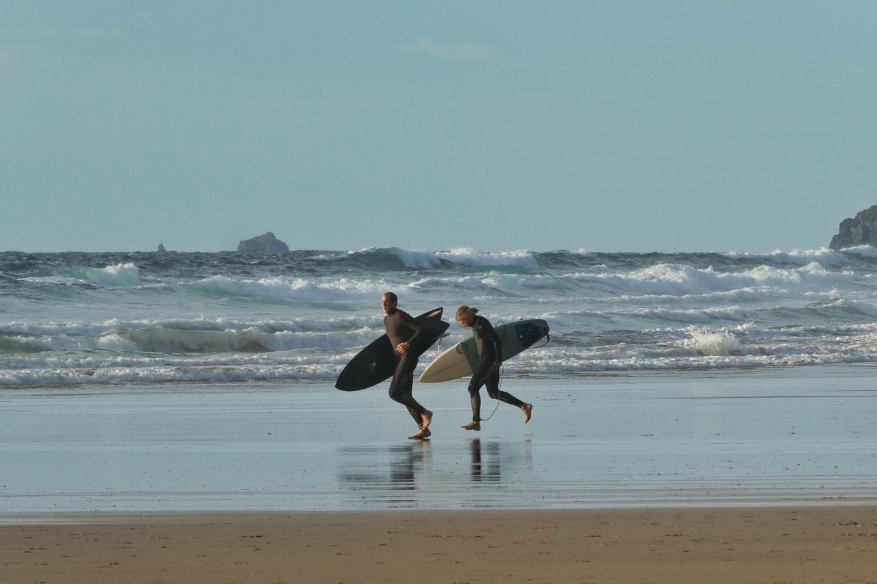 Watergate Bay beach in Newquay, England