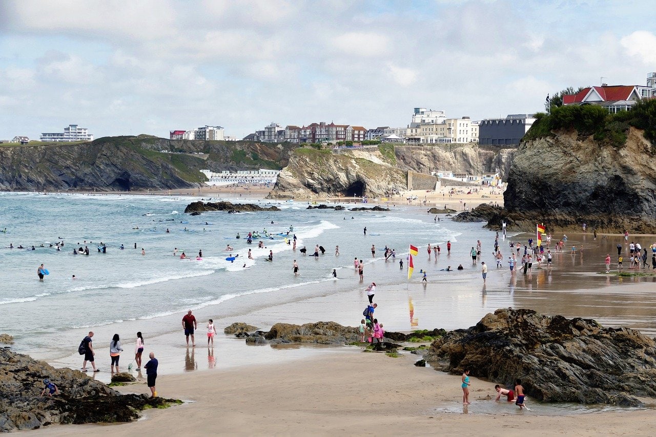 Beach in Newquay England