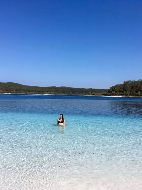 visiting lake mckenzie on Fraser Island