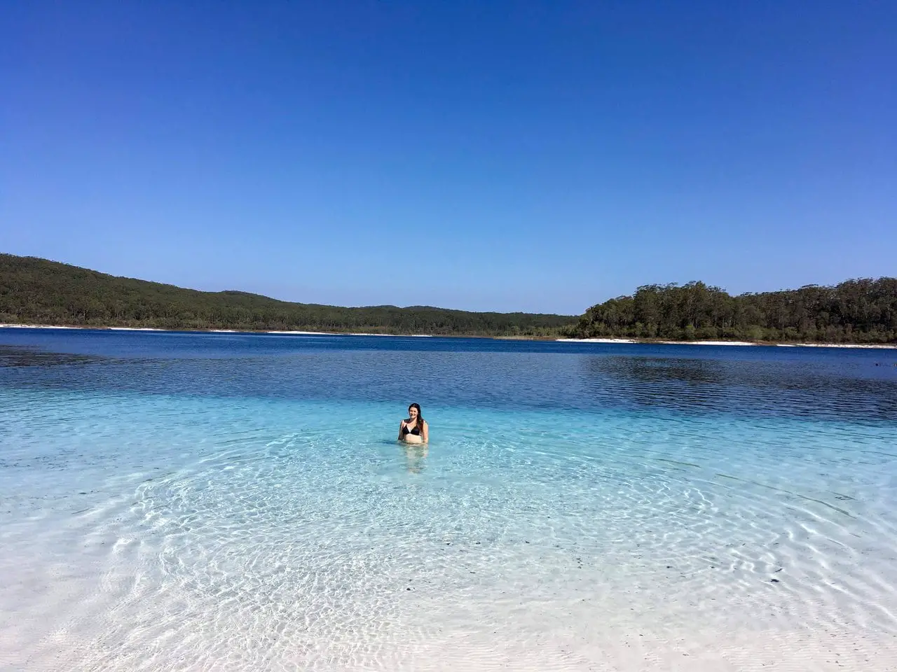 visiting lake mckenzie on Fraser Island