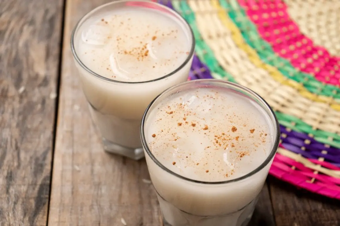 A glass of Horchata.