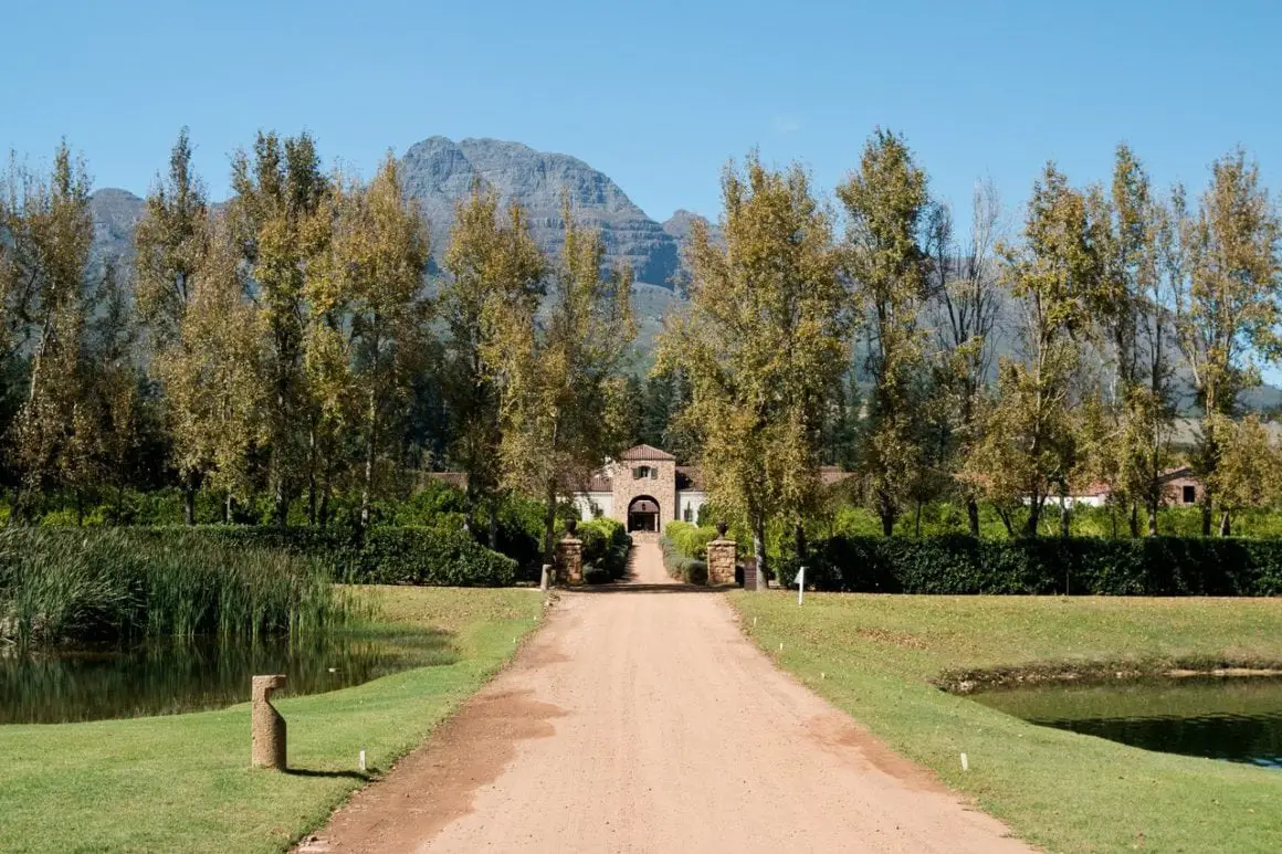 Beautiful gardens and mountains in South Africa