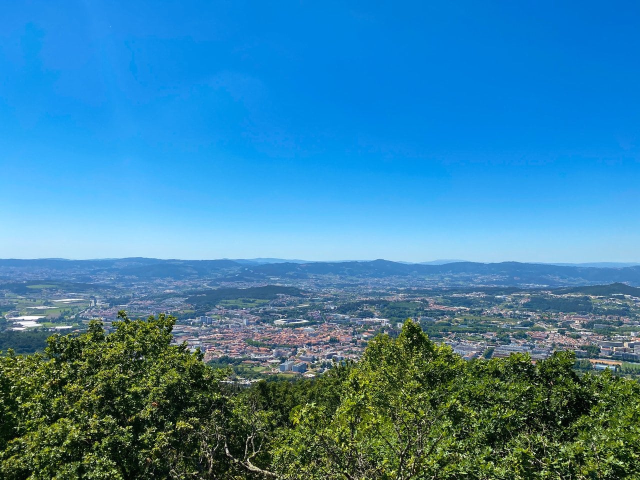 Views over a Portuguese city in summer