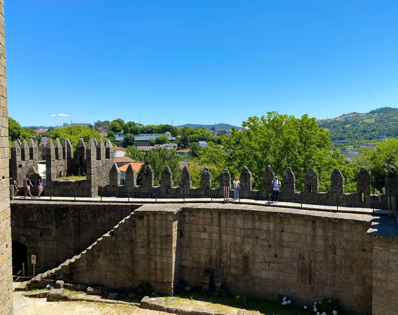 Views from Guimaraes Castle in Portugal