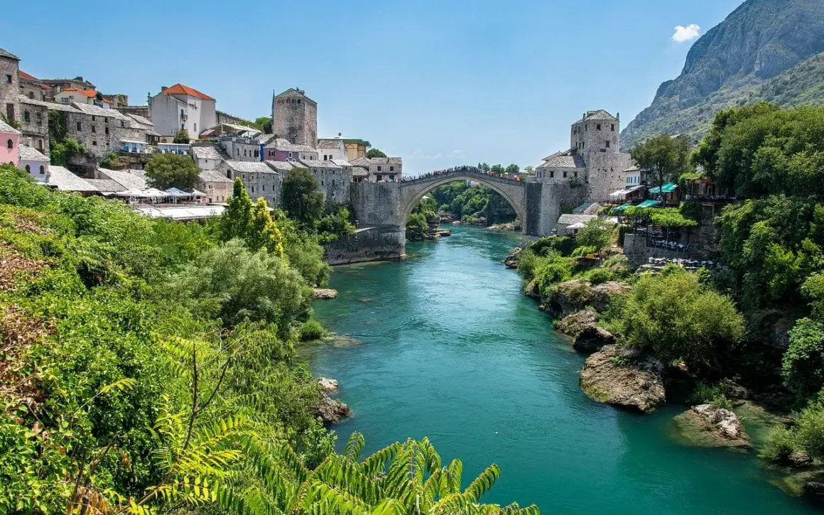 Mostar old town in Bosnia and Herzegovina