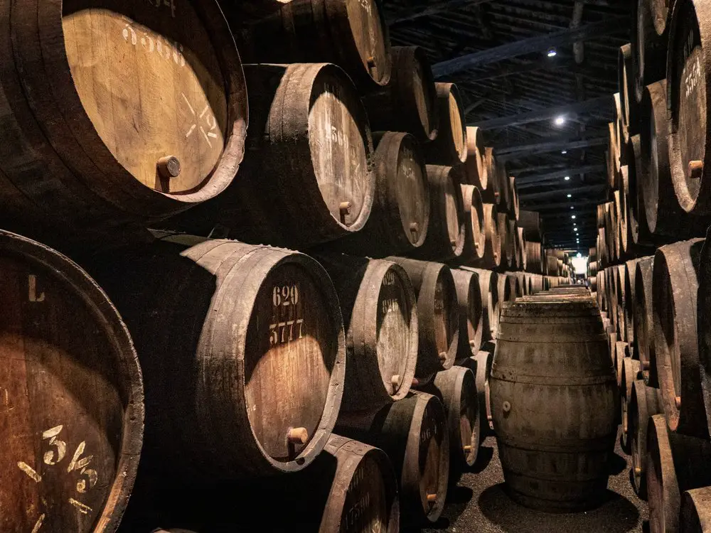 Barrels of Port wine ready for port wine tasting tours in Porto Portugal