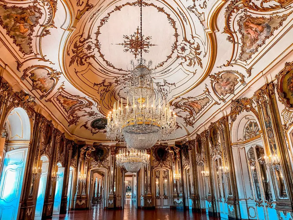 Inside Queluz Palace in Portugal