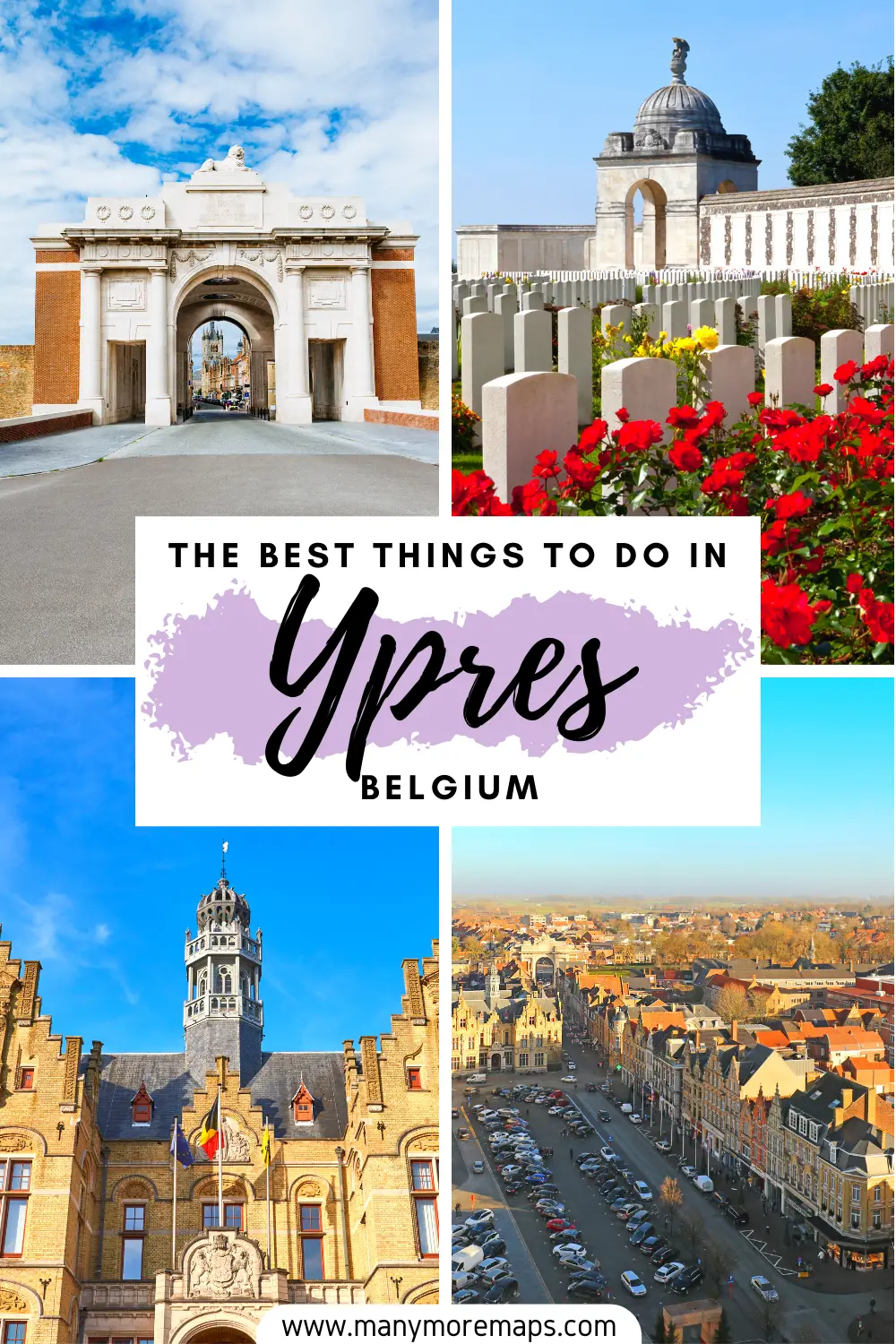 The best things to see and do, and places to visit, in Ypres to add to your Belgium travel itinerary! This complete travel guide includes the Menin Gate, Flanders Fields, the Last Post Ceremony, the Ypres Cloth Hall and more!