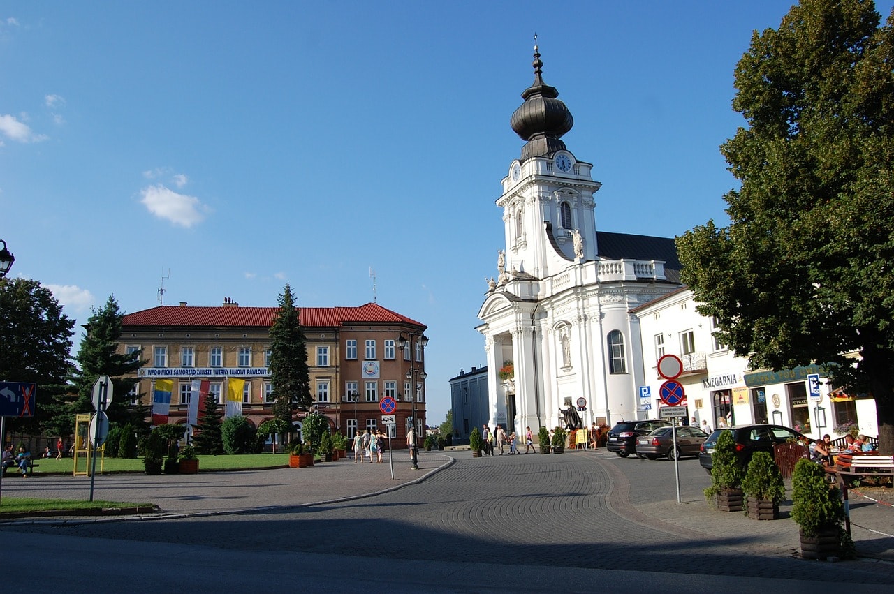 Wadowice, the birthplace of Pope John Paul II