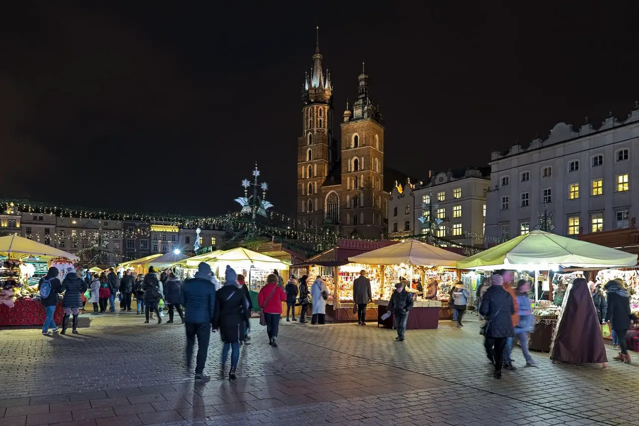 Visiting the Christmas markets in Krakow Poland