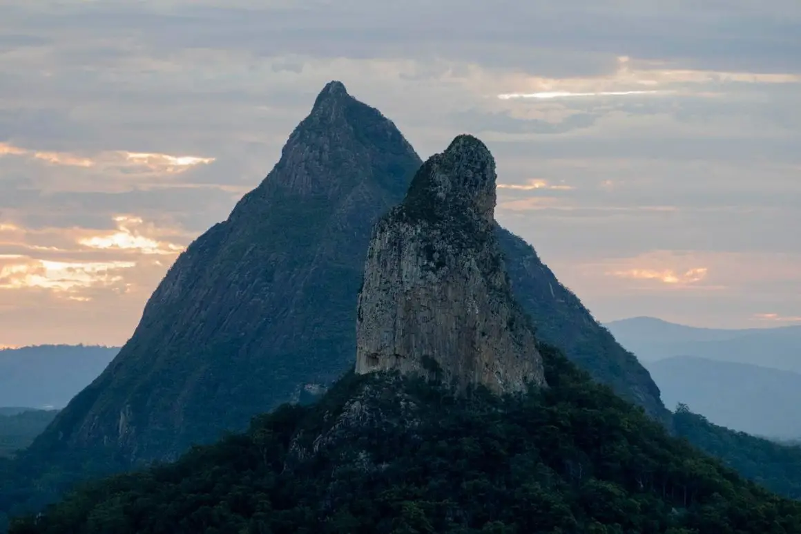 Glass House Mountains National Park, one of the best places to visit in Queensland Australia