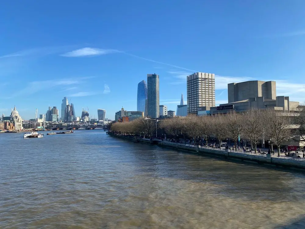 River Thames and Southbank in sunny weather