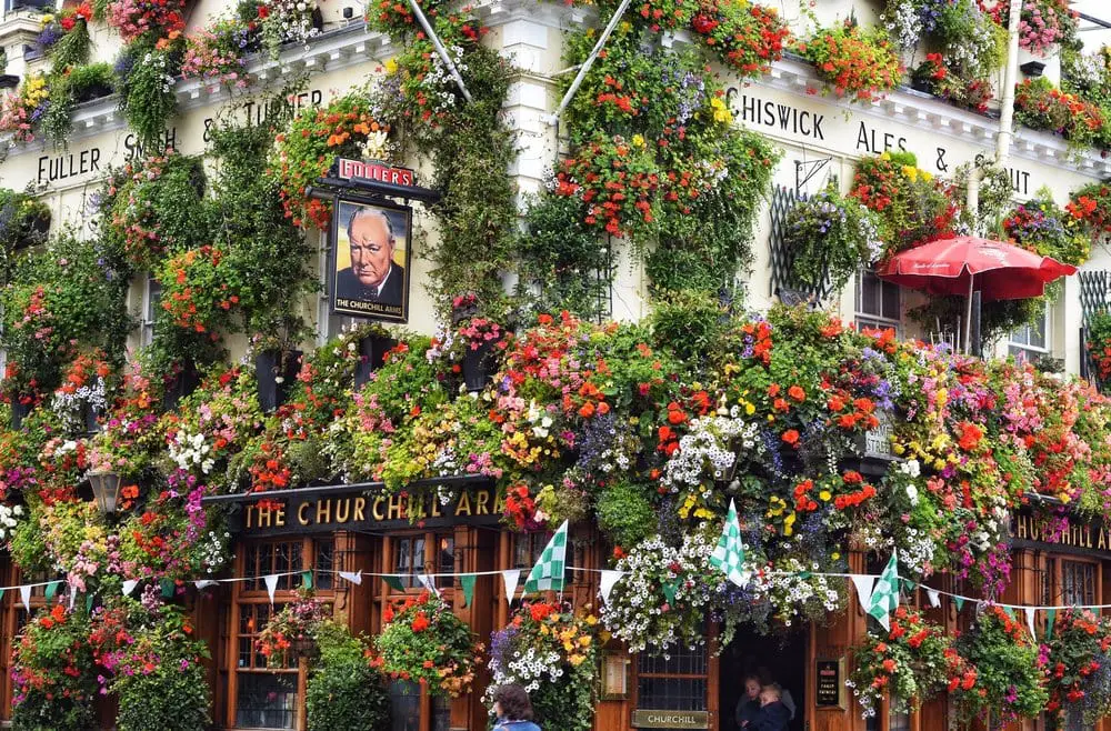 The Churchill Arms, one of London's most famous pubs