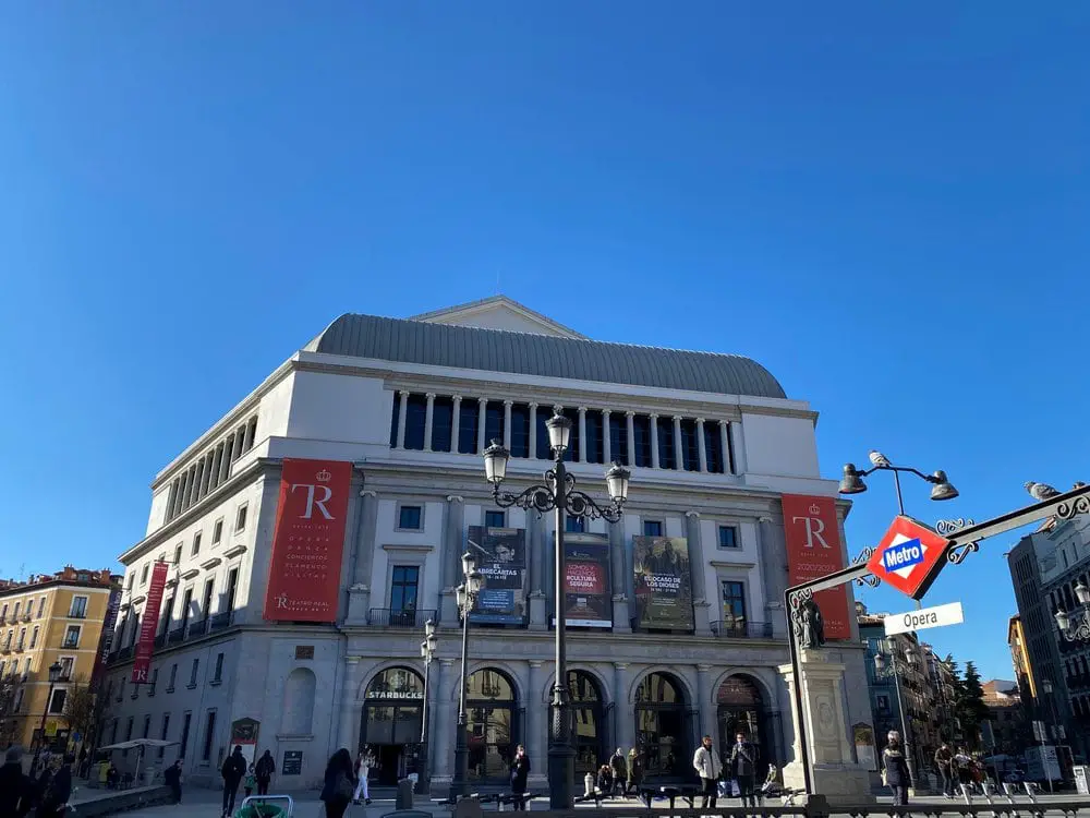 Madrid Opera House in the winter