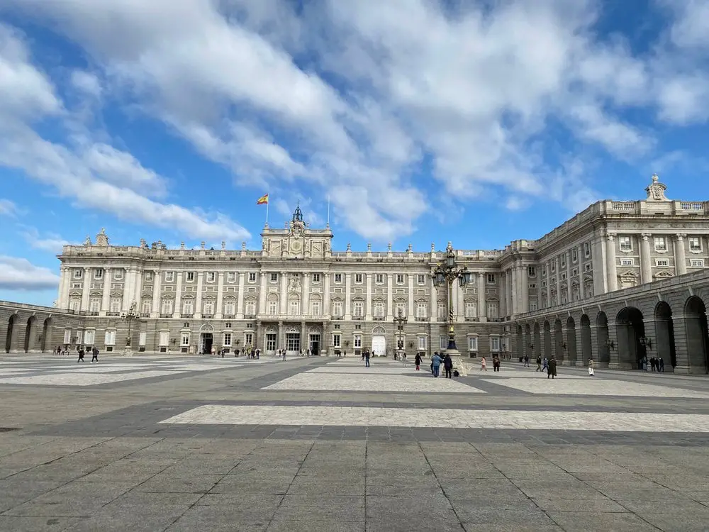 Madrid Royal Palace in winter