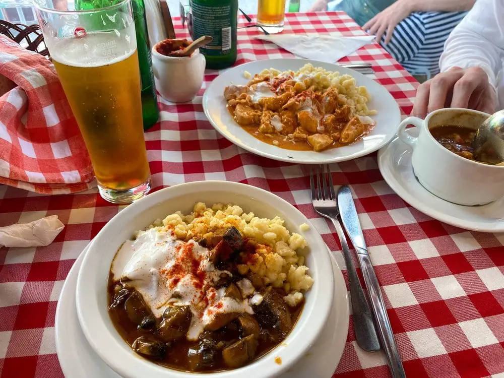 Traditional hungarian food in Budapest