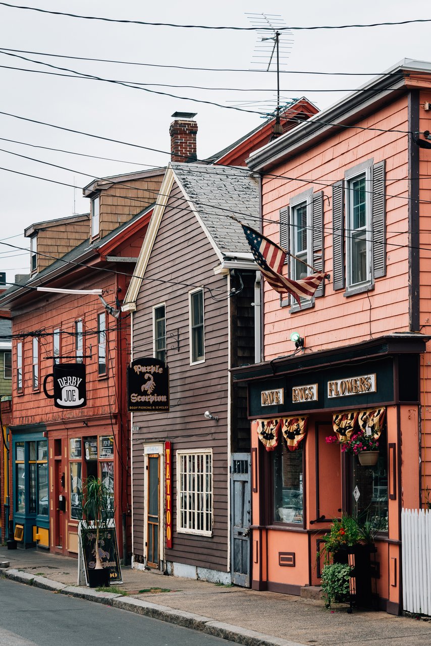 High street of Salem MA, the Halloween town of America