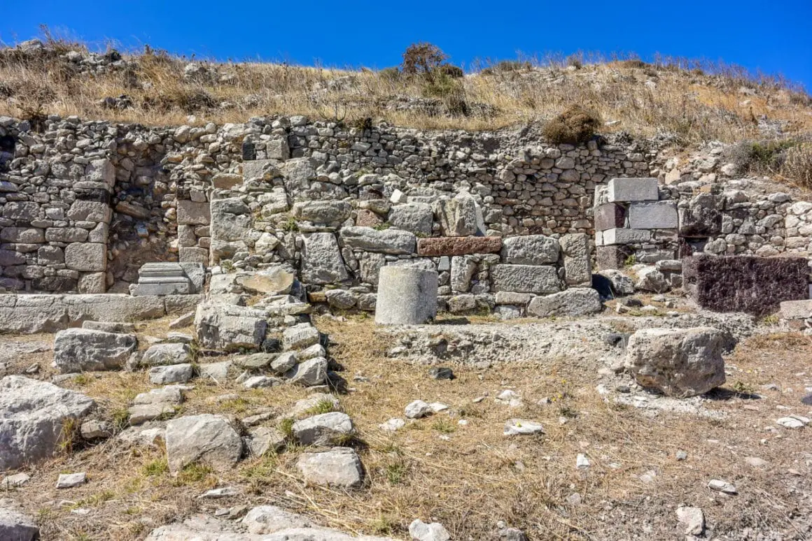 Ancient Thera ruins Santorini