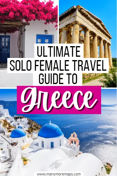 The ultimate guide to solo female travel in Greece including Athens, Santorini, Mykonos, Ios, Crete, Corfu, Rhodes and more! Travel in Greece on a budget, Greece travel inspiration, Greece travel tips.