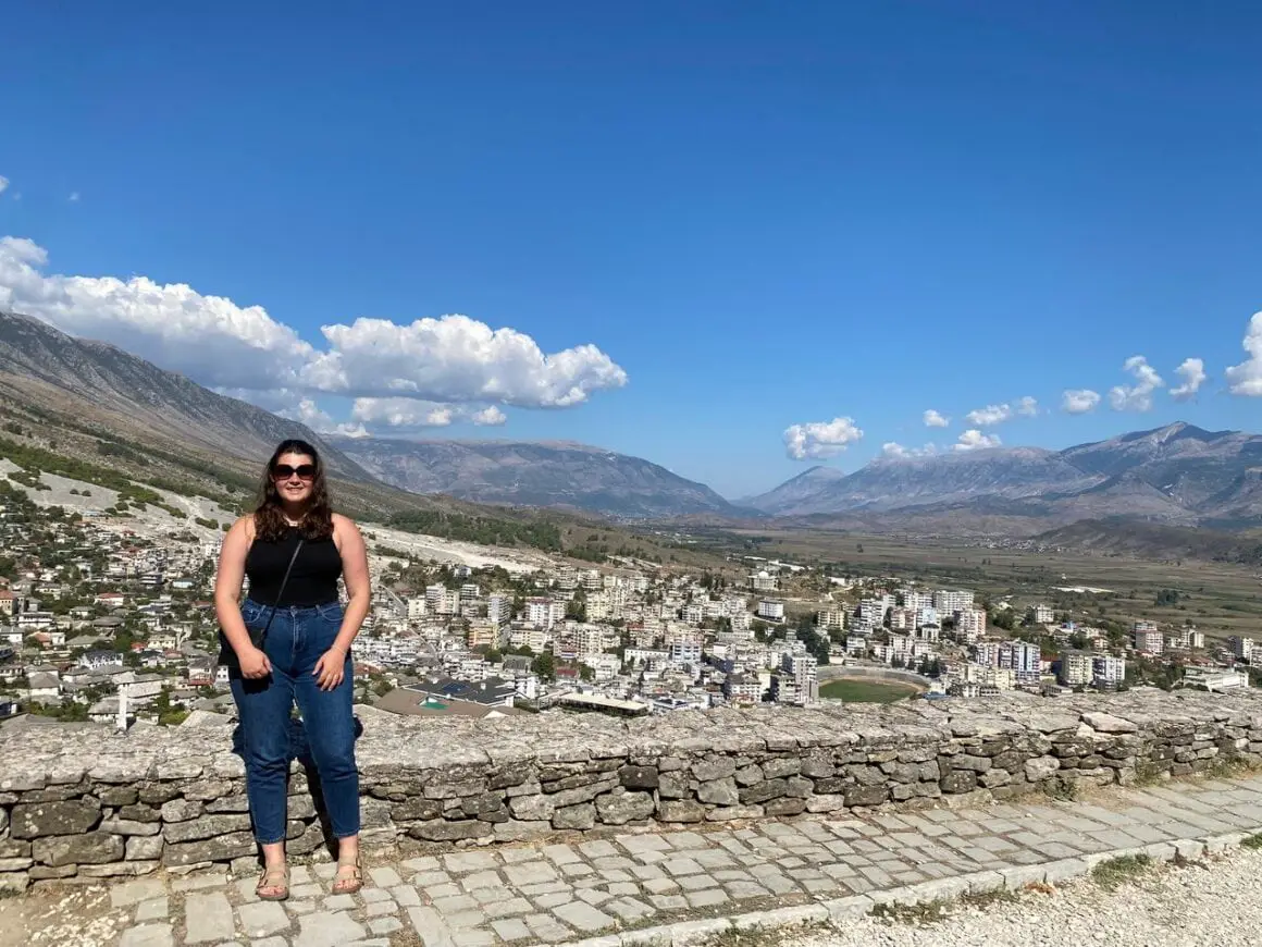 Ella travelling in Gjirokaster Albania