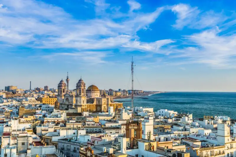 Aerial view of Cadiz skyline