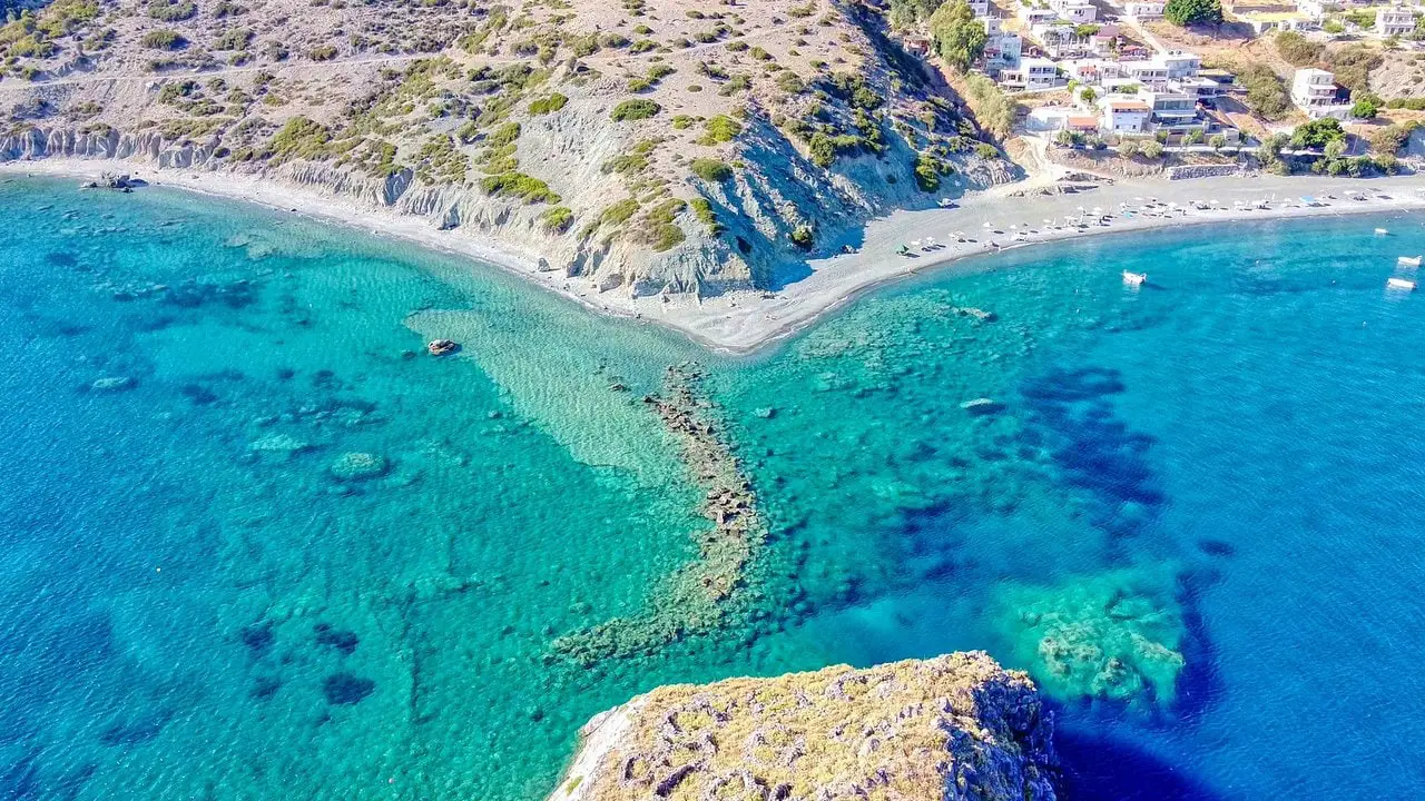 Blue waters in Crete, Greece