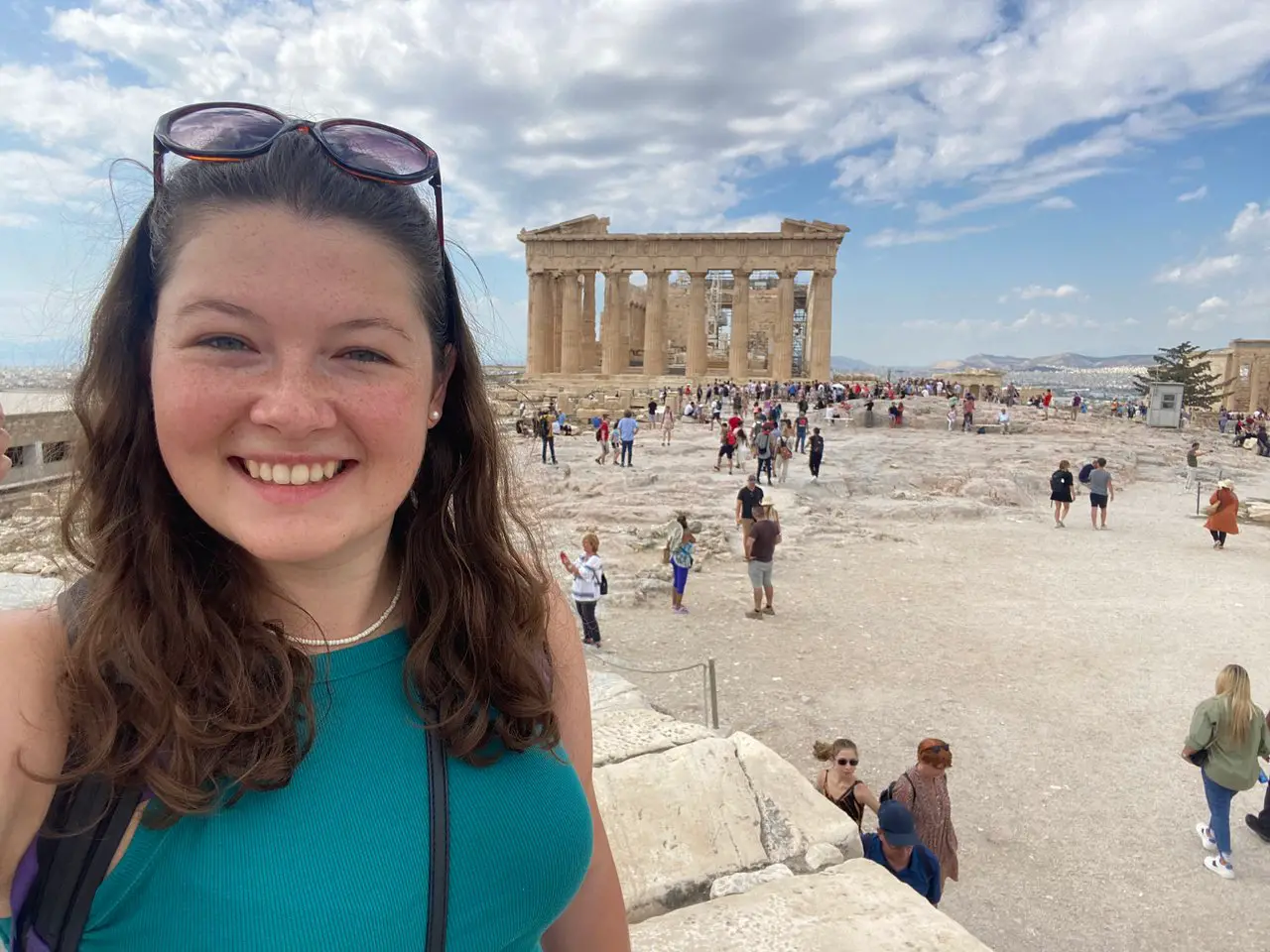 Ella at the Acropolis in Greece