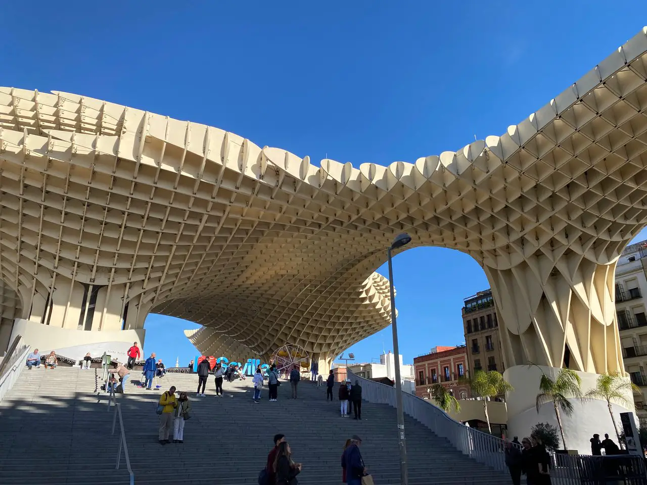 Setas de Sevilla, a large wooden canopy structure.