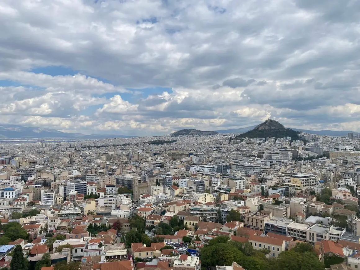 View from the Acropolis over Athens