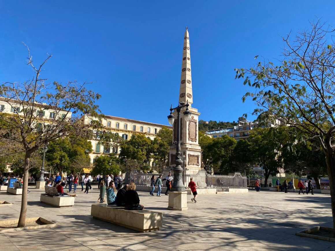 Sunny plaza in Andalucia Spain