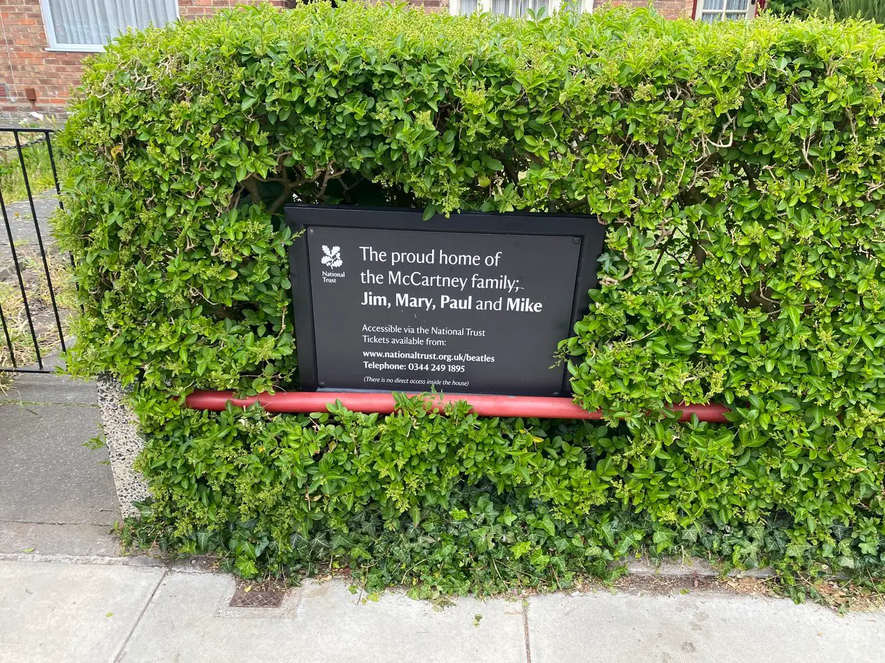 20 Forthlin Road National Trust Sign
