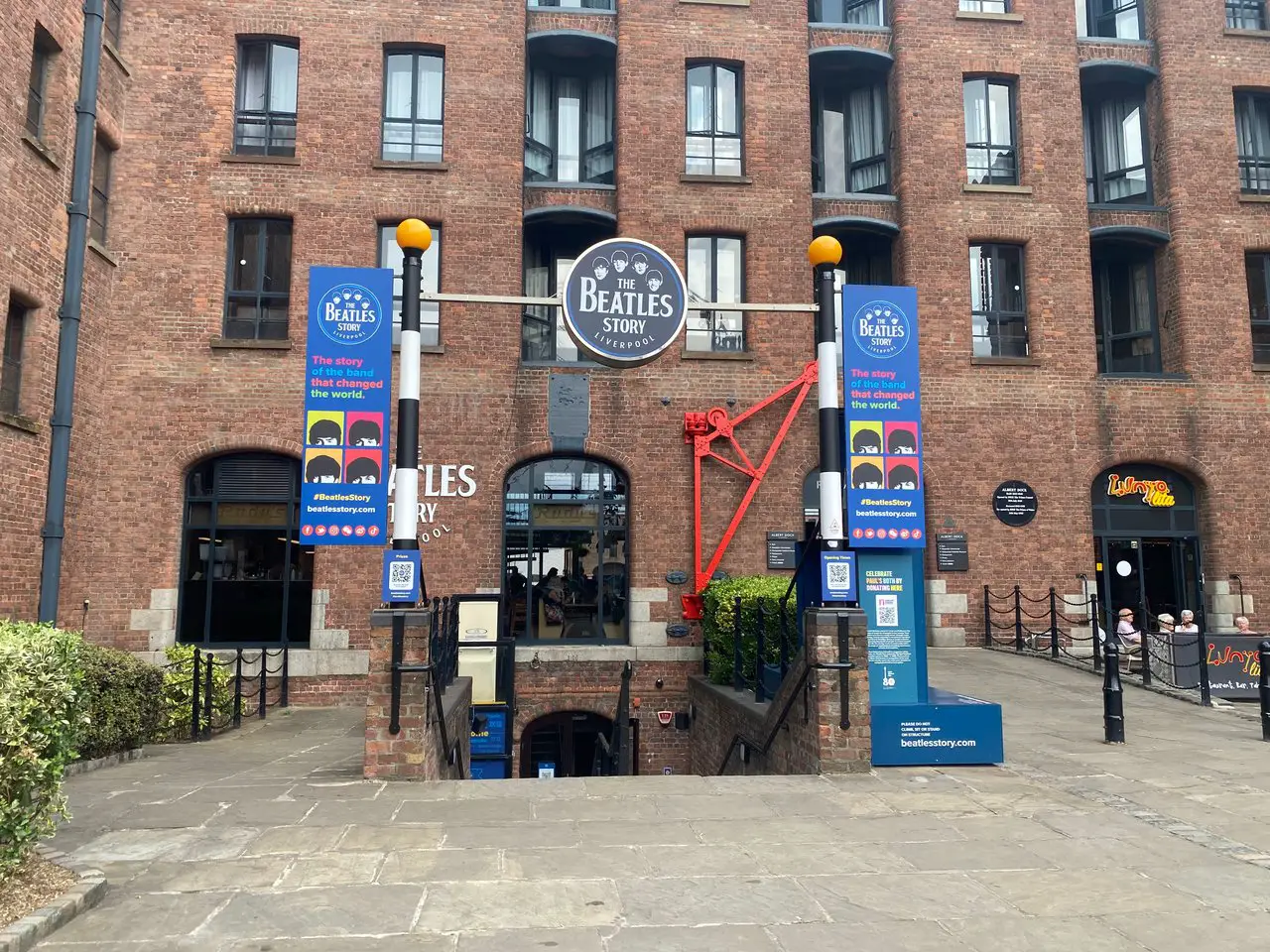 Entryway to The Beatles Story Beatles Museum at the Albert Dock, Liverpool